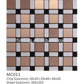 azulejo de mosaico decorativo auto-adhesivo de ACP estrechamente espaciado